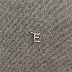 Zoe Lev - 14k Diamond Initial Pendant (Letter E)